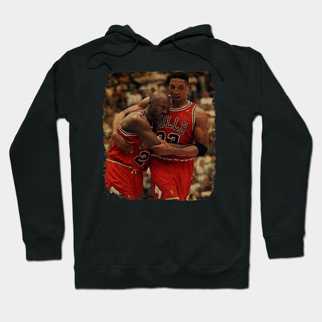 Scottie Pippen And Michael Jordan Vintage Hoodie by CAH BLUSUKAN